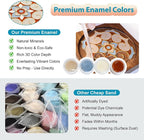 Wooden Coasters Craft Kits – Filigree Enamels Painting DIY Coasters Art - Image 3