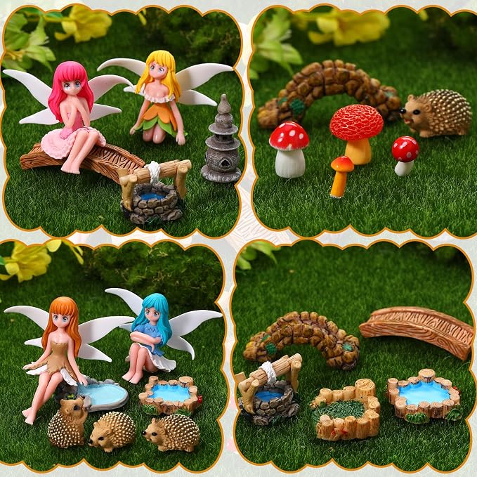 28Pcs Fairy Garden Accessories, Miniature Garden Ornaments Landscape - Image 3