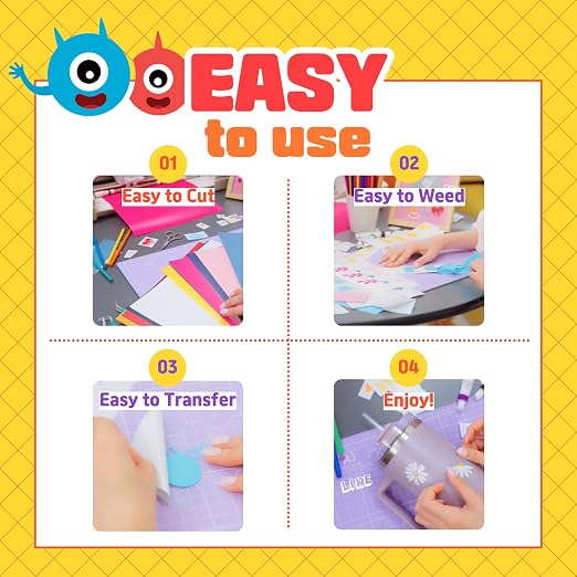 QuuCut SAV Self Adhesive Vinyl Bundle: 25 Pack 12" x 10" Sheets, 15 Assorted - Image 3