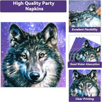 50 Guests Wolf Plates and Napkins Party Supplies Wolf Birthday Party - Image 3