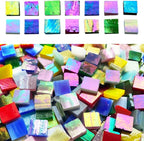 610 Pieces Iridescent Square Glass Mosaic Tiles - Image 2