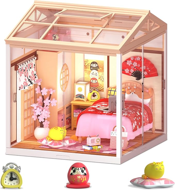 Sakura Japanese Bedroom Miniature House Kit – DIY Dollhouse by BeepZipp