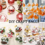 12 Pcs DIY Clear Plastic Fillable Balls Ornament, 2.36Inch Christmas Balls | - Image 4