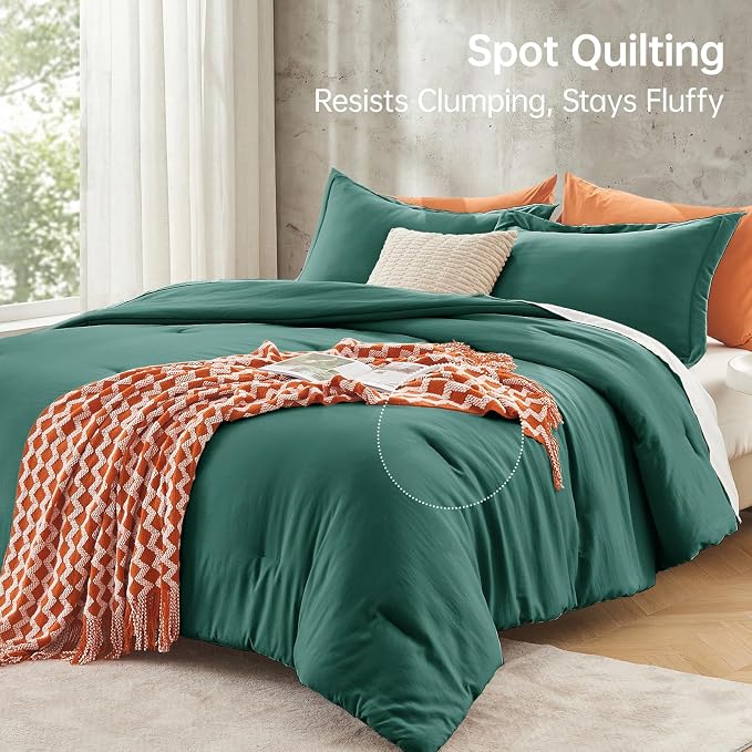 MUXHOMO Full Comforter Sets, All Season Ultra Soft Down Alternative Bedding - Image 5