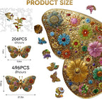 Mocfesk Wooden Puzzles for Adults, 206 Pieces | Unique Shaped Jigsaw Puzzles - Image 3