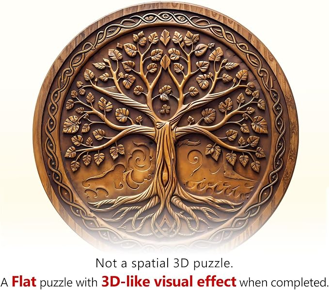 Tree of Time Puzzles Adults Gifts Wooden 100 Pieces 8.5 * 8.5in - Image 9