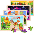 Wooden Puzzles Toys for Kids Ages 3-5, Transportation Wood Toddler Puzzles by NASHRIO
