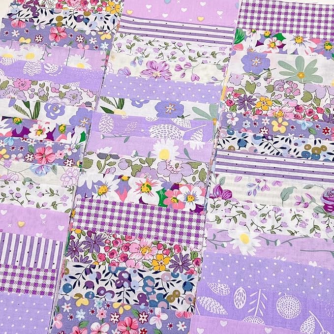 7PCS 25x 25 cm Quilting Fat Quarters Fabric Bundles, by Unknown