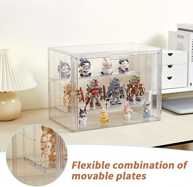 Clear Acrylic Display Case for Figures 4 Layer Figure Display Shelf - Image 3