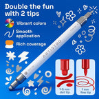 ARTISTRO 5 Metallic Dual-Tip Acrylic Paint Markers – Paint Pens Set - Image 3
