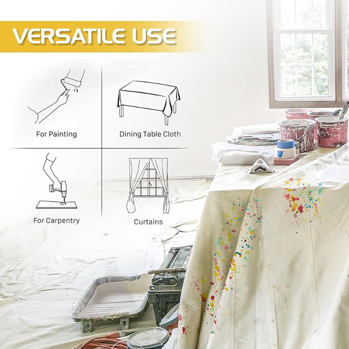 Utopia Drop Cloth Washable and Reusable Drop Cloth - Image 3