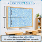 Blue Composition Bulletin Board Roll Non-Woven Fabric Poster 16in X 20ft | Back - Image 3