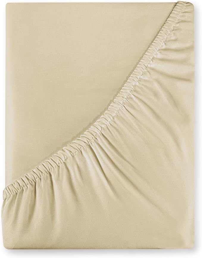 Royale Linens 400 Thread Count 100% American Grown Cotton Fitted Sheet Queen by ROYALELINENS