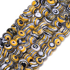 Songxi 5x8mm Natural Yellow Peacock Stone Rondelle Beads, Gemstone - Image 3