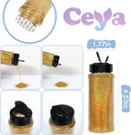 Ceya 3.8oz/ 110g Holographic Ultra Fine Glitter Powder Laser Gold Glitter - Image 4