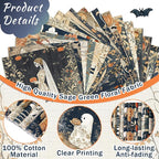 HunnmingRe 20 Pcs 10''x10'' Autumn Halloween Quilting Fabric Square Pumpkin - Image 5