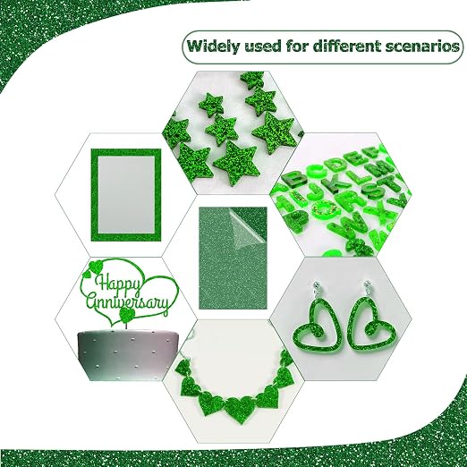 2 Pack 12'' x 16'' Glitter Dark Green Acrylic Sheet, 3mm Thick Acrylic Plastic - Image 6