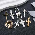 WOCRAFT 100pcs Cross Charms for Jewelry Making Assorted Jewelry Bangle Bracelet - Image 5