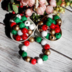 240Pcs Christmas Wood Beads 16mm - Image 7