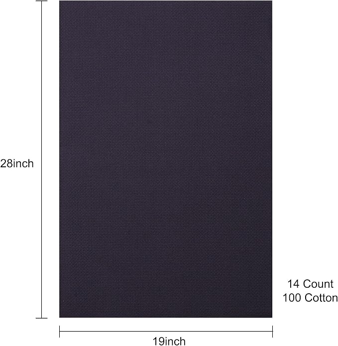 Aida Cloth 14 Count Cross Stitch Fabric, 19×28inch | High Contrast Base Makes - Image 2