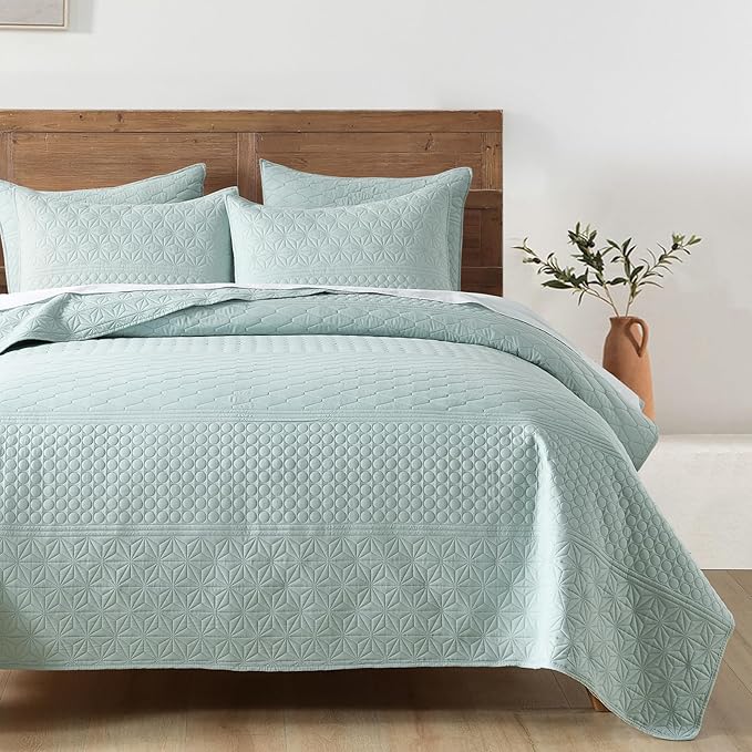 HORIMOTE HOME Sprout Green Queen Size Quilt Set by HORIMOTEHOME