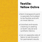 Jacquard Textile Color Yellow Ochre - Image 2