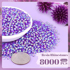 8000PCS 3mm Resin Jelly Rhinestones in Bulk, Bedazzling Flatback Crystals - Image 2