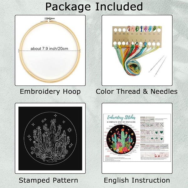 Louise Maelys Cactus Embroidery Kit, Cross Stitch Kit - Image 2