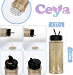 Ceya 3.8oz/ 110g Holographic Ultra Fine Glitter Powder Laser Gold and Silver - Image 4