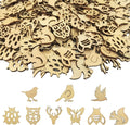 DIYOMR 200Pcs Hollow Wood Pieces Unfinished Wooden Vintage Embellishments by DIYOMR
