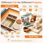 2mm Stiff Felt Sheets 12" X 12" | Thick Polyester Felt Material, DIY Craft - Image 2