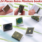 Skylety 24 Pieces 1:12 Scale Miniatures Dollhouse Books Assorted Miniatures - Image 3