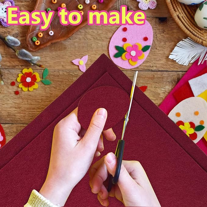 Jtnohx Color Felt, Soft Felt Sheets, 1.4mm Thick 8"x12" Handicraft Felt Fabrics - Image 8