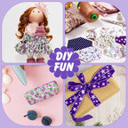 Hosuly 40 Pcs Purple Floral Jelly Fabric - Image 6