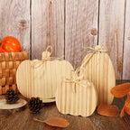 Whaline 3Pcs Unfinished Fall Pumpkin Wooden Cutout - Image 3