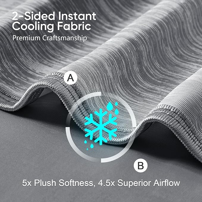 KMUSET Cooling Blanket Throw, Double Sided Summer Cooling Blankets - Image 3