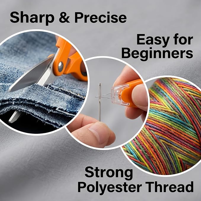 Forypretty Sewing Kit for Adults, 50 XL Thread Spools, Travel Sewing Kit for - Image 5