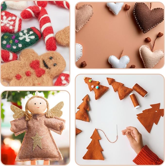 Brown Felt Fabric, 18 Pieces Felt Sheets - Image 5