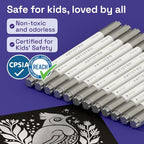 ARTISTRO 12 Silver Dual-Tip Acrylic Paint Markers – Paint Pens Set - Image 6