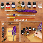 Aifeiter Feather Pen Ink Set, Wax Seal Stamp, Feather Calligraphy Pen, Birthday - Image 2