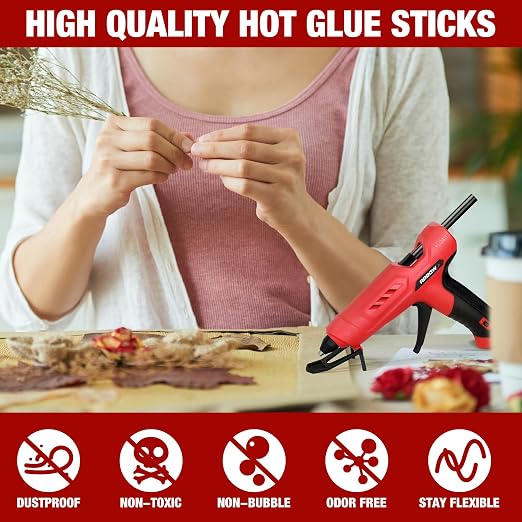 Arrow Full Size Hot Glue Sticks, 200 Pack Black Glue Gun Sticks, Craft General - Image 6