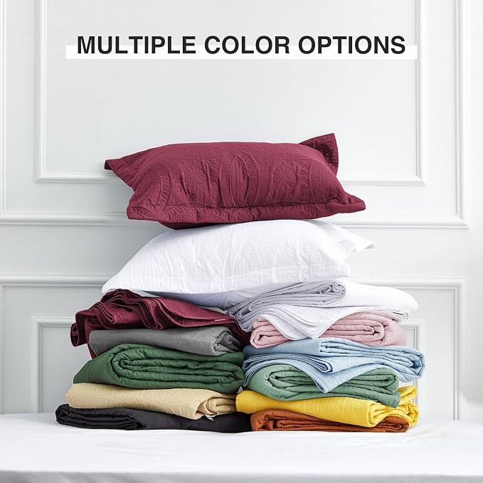 Love's cabin Twin Quilt Set Burgundy Bedspreads Bedding Set - Image 8