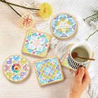 UXORSN 4 Sets DIY Mosaic Tiles for Crafts Mixed Color Glass Mosaic Kit - Image 2