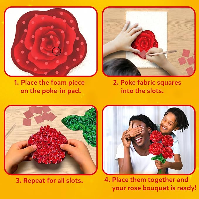Skillmatics Poke-in Art – DIY Rose Bouquet, Wood Craft Kits | Mess-Free Fun - Image 4