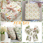 HunnmingRe 20 Pcs 10''x10'' Wildflower Quilting Fabric Square Wildfloral - Image 4