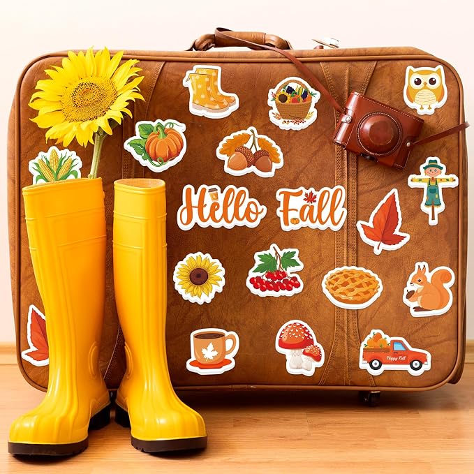 300Pcs Fall Foam Stickers, Cute Self-Adhesive Autumn Thanksgiving Stickers Foam - Image 4