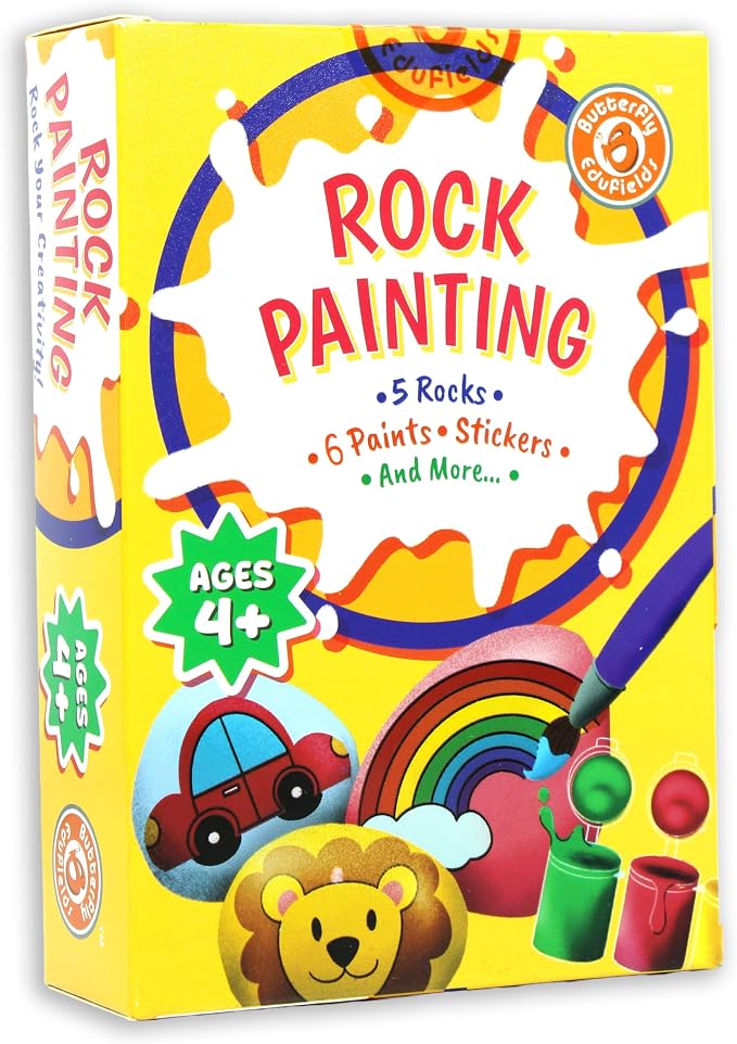 Butterfly EduFields Rock Painting Kit | DIY Art Craft Supplies by ButterflyEduFields