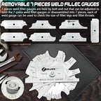 ZeeDix Metal Fillet Weld Gauge Set | Stainless Steel Welding Inspection Gauge - Image 4