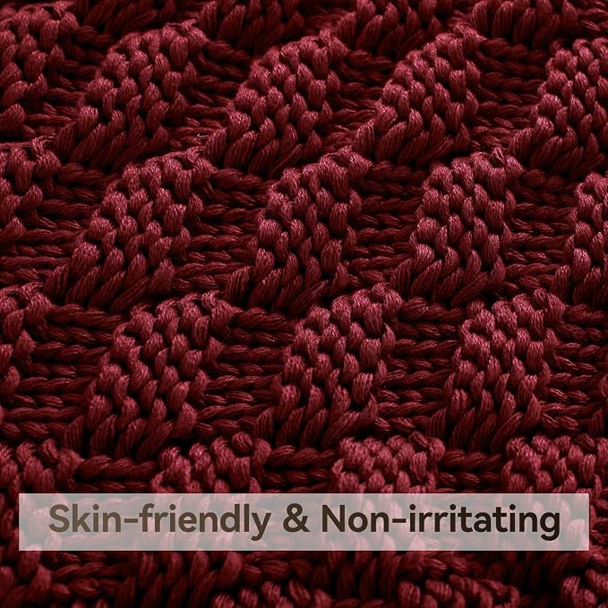 Knitted Weighted Blanket for Adult, No Beads Heavy Blanket 60” x 80'' 15lbs - Image 4