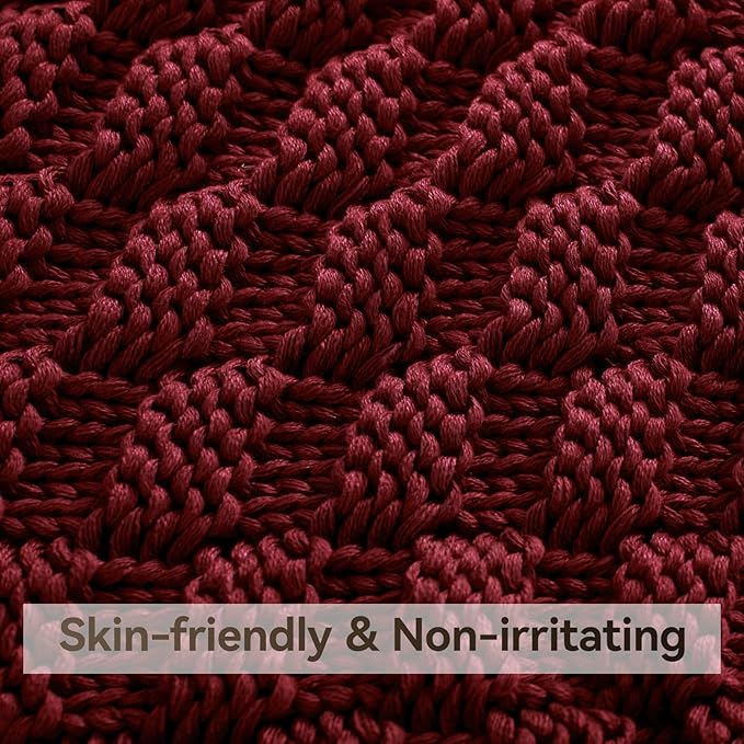 Knitted Weighted Blanket Kids, No Beads Heavy Blanket 40” x 60'' 7lbs, - Image 4